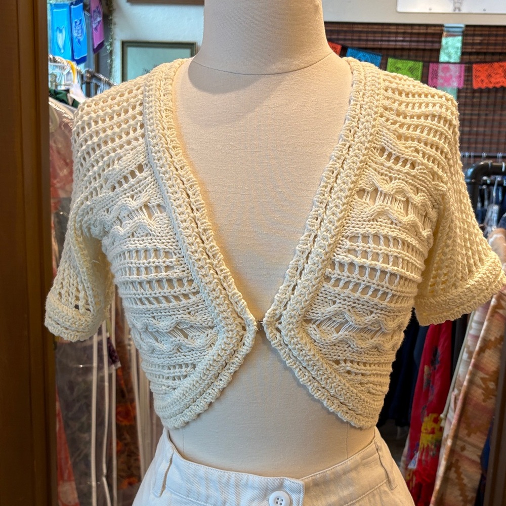 Cream Knit Women’s Tiny Fit Shrug